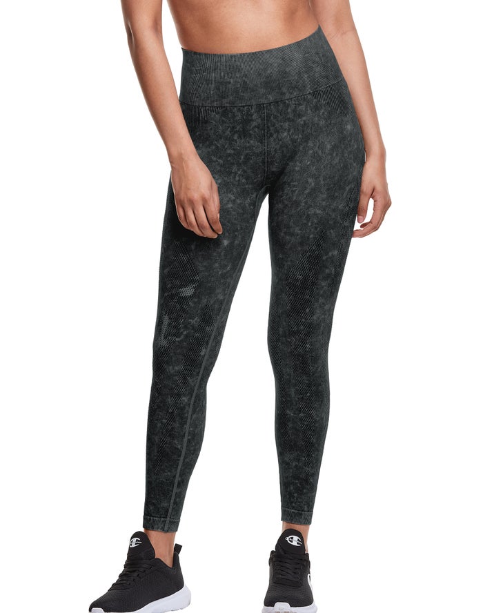 Champion Womens Leggings NZ - Infinity Sport Black ( 5962-FKHNO )